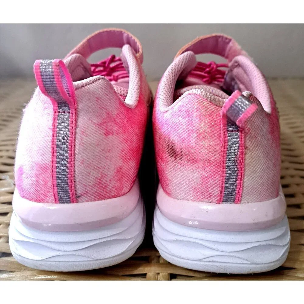 Skechers Women's 4 Pink Low Cut Slip On Hook & Loop Sneakers